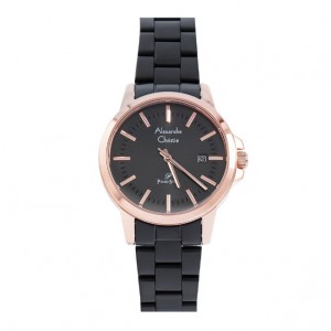 Alexandre Christie AC 1034 Rosegold Black Lady LDBBRBA